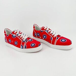 Christian Louboutin Red Evil Eye Sneakers Size 40 US 10 Vieira Orlato Low Top 88